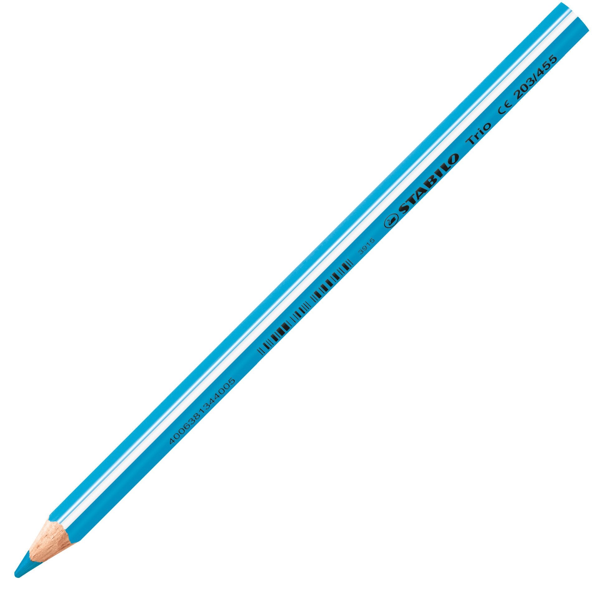STABILO Buntstifte Trio Dick – Jumbo, Dreikant, Einzelstift Himmelblau, Minen-Ø 4,2 mm