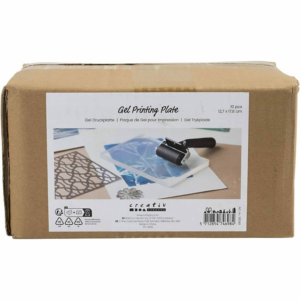 Creativ Company Arbeitsplatte Linoldruck – transparent – 12,7 × 17,8 cm, 10 Stück