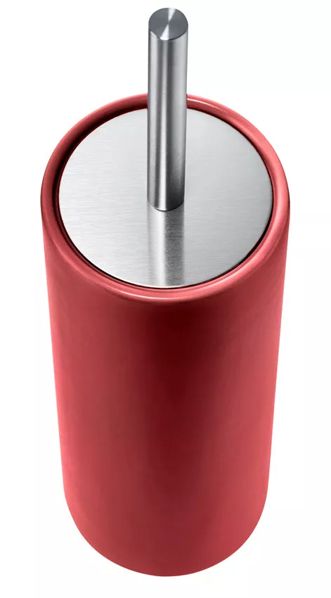 Diaqua Zylo – WC-Bürstenset – Keramik, rot, bodenstehend, mit Deckel, H 39 cm, Ø 10,5 cm
