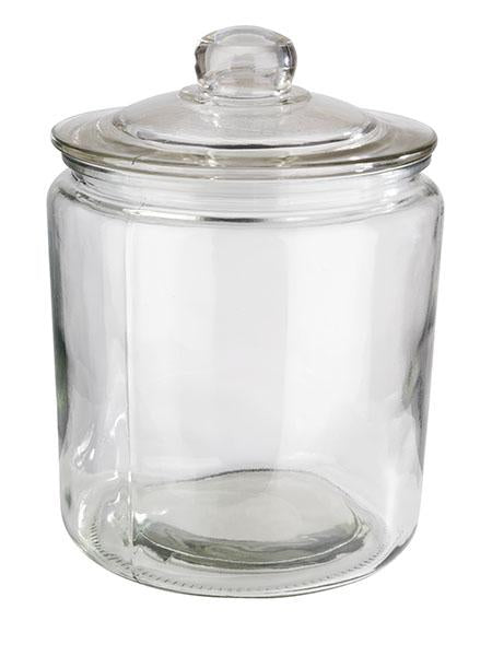 APS-Germany Vorratsdose 4 l, Ø 18 × 26 cm, Glas/Polyethylen (PE), transparent