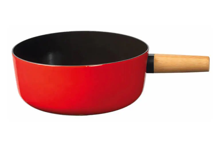 Stöckli Caquelon Emotion 23 cm – für Käsefondue, Stahl, rot