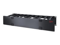 APC 19" Rangierpanel, 2U, 6 Finger oben und unten – schwarz