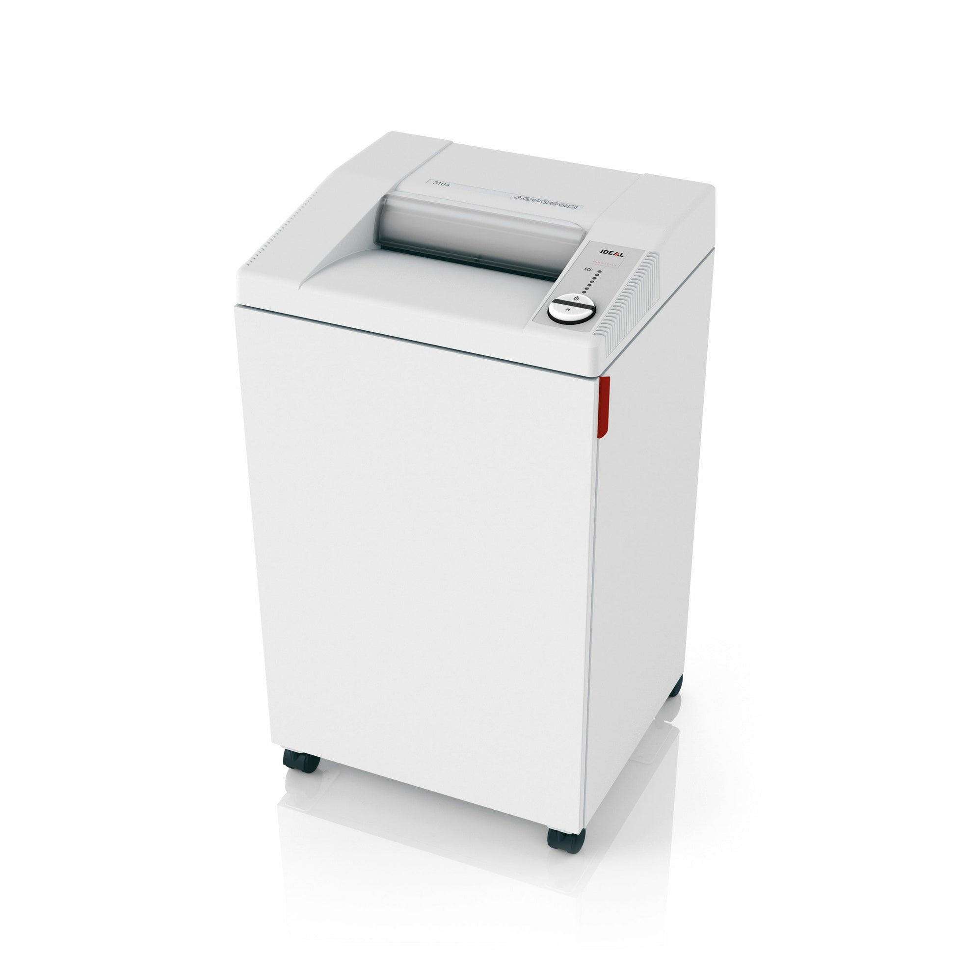 Ideal 3104 CC – Aktenvernichter, DIN P-4, Partikelschnitt 2 × 15 mm, 140 l, A3, mit automatischem Öler