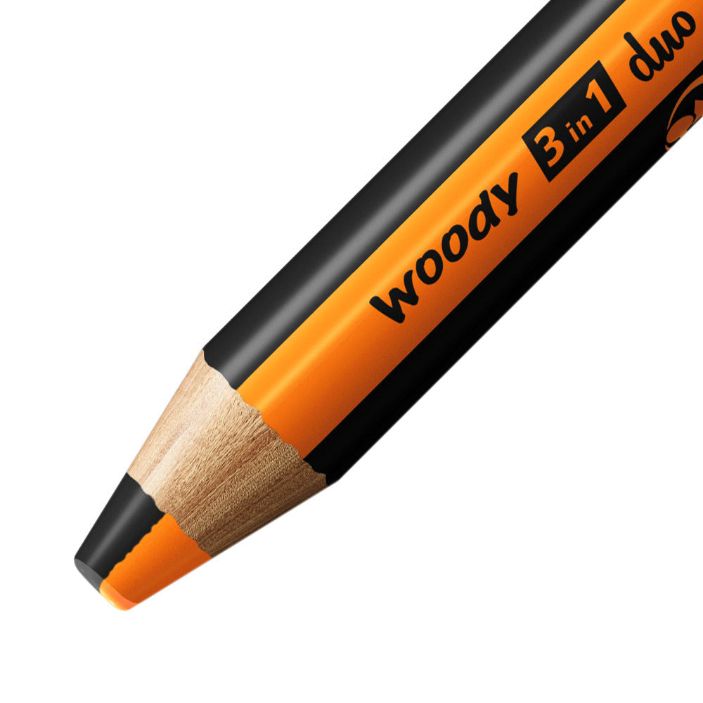 STABILO woody 3 in 1 Duo – 5 Duofarben, mit Spitzer
