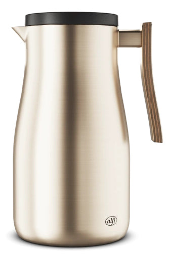Alfi Thermoskanne – 1,0 l, Ø 6,4 cm, H 22,4 cm, Edelstahl, Gold, mit Deckel, vakuumisoliert, BPA-frei