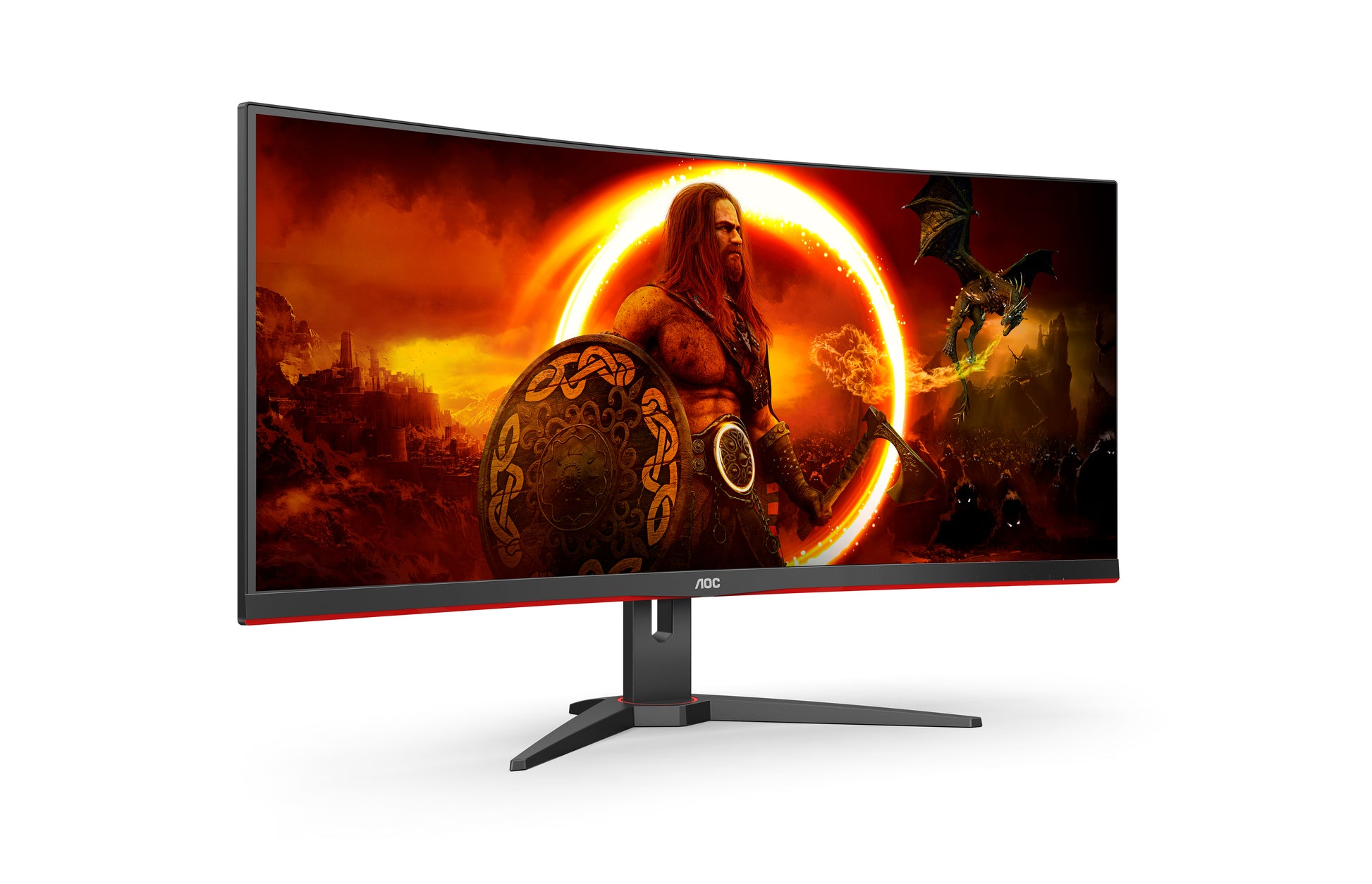 R-Go Tools AOC CU34G2XE/BK – 34", Gebogener 1500R, 3440 × 1440 (UWQHD), VA, 144 Hz, HDR10