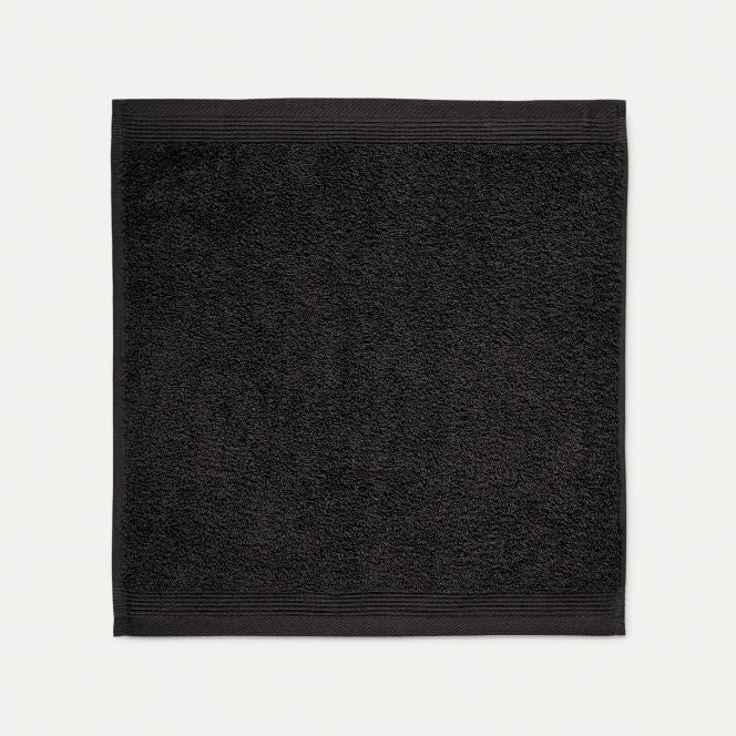 Möve Waschlappen Superwuschel – 30×30 cm, Baumwolle, Schwarz