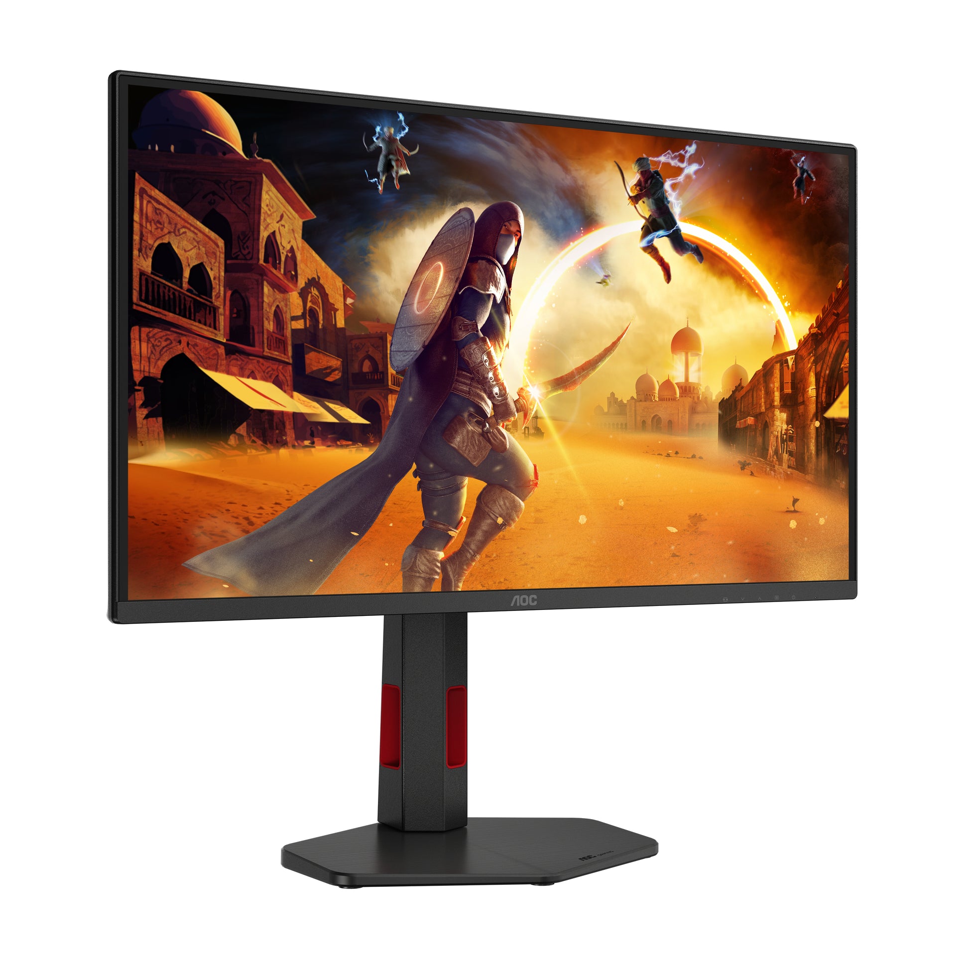 AOC Q25G4SR – Monitor, 24,5" 2560 × 1440 (WQHD), IPS, 300 Hz, Adaptive Sync, Lautsprecher, Rot