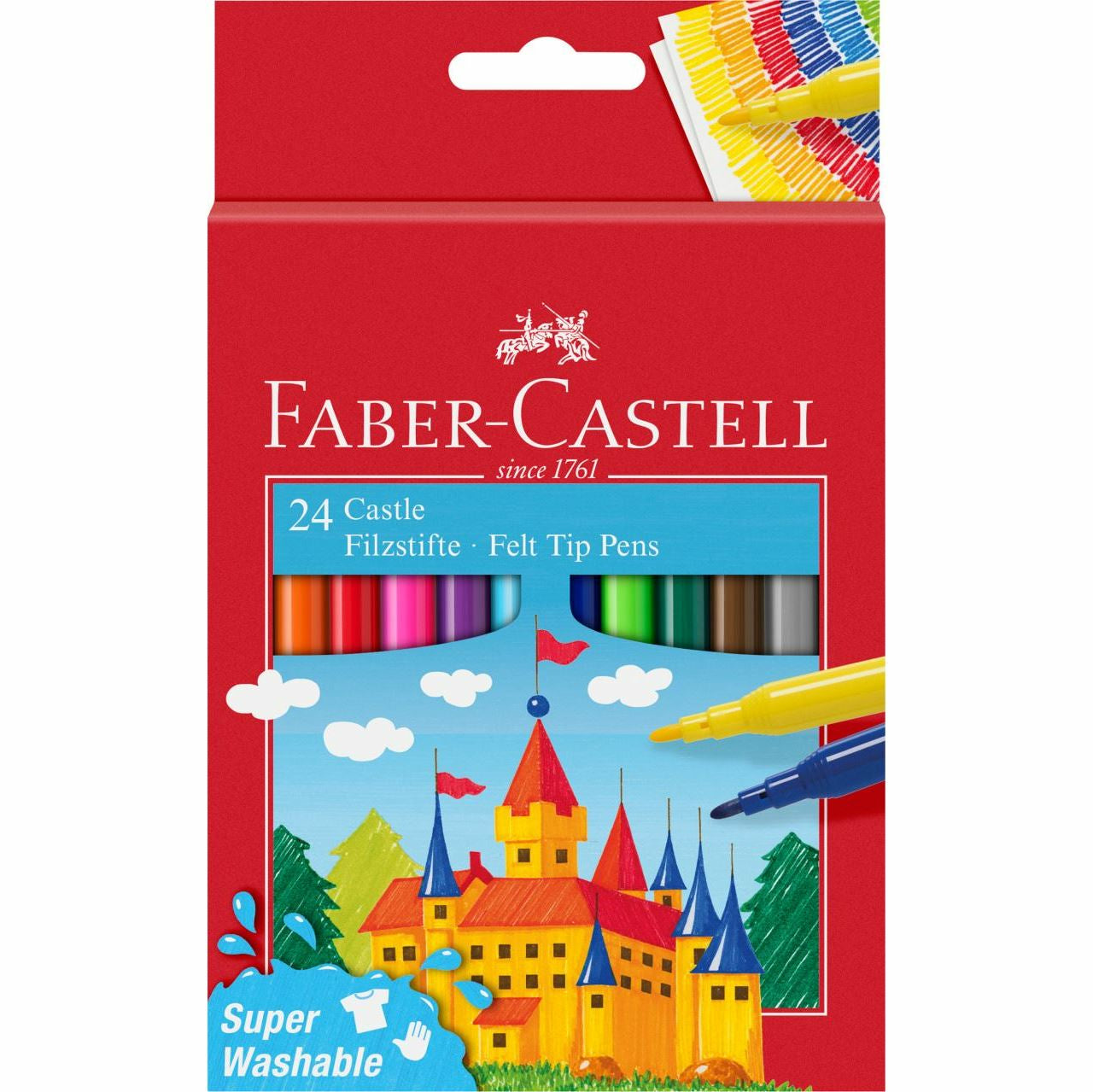 Faber-Castell Filzstift – Rundspitze, 24 Farben