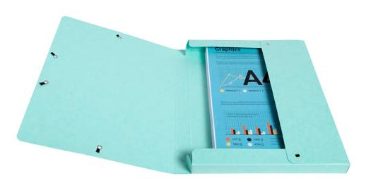 Exacompta Gummibandmappe Aquarel A4 – Karton, mehrfarbig, bis 200 Blatt, 5 Stk.