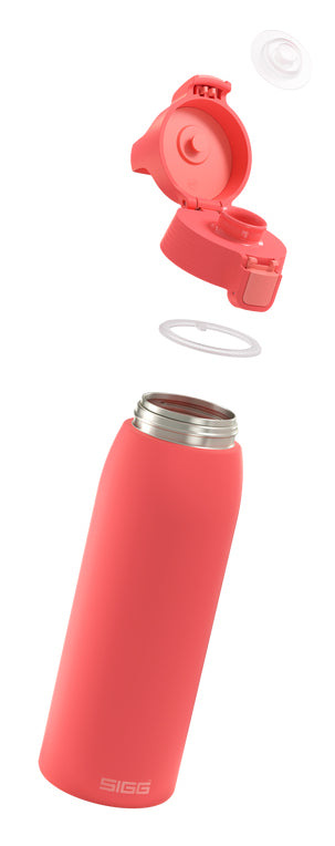 SIGG Shield One Trinkflasche 1 l – Edelstahl, Klappdeckel, Watermelon