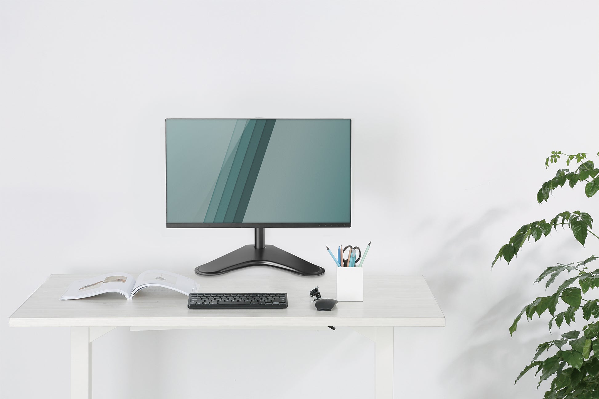Digitus Monitorhalterung, Standfuss, bis 32", VESA 75 × 75/100 × 100 mm, 8 kg, schwarz