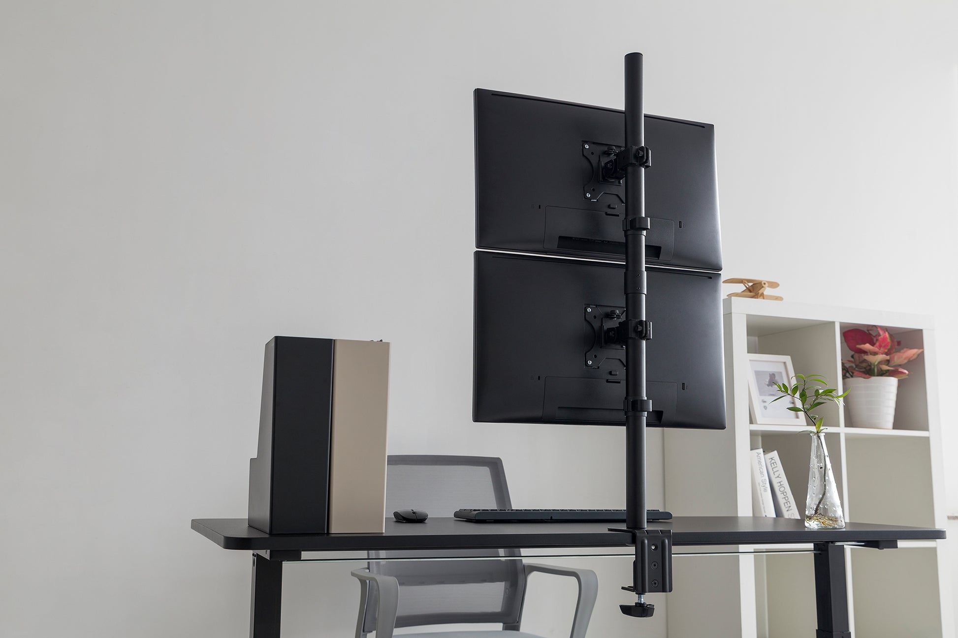 Digitus Tischhalterung, Dual, Tischklemme, bis 32", VESA 75 × 75/100 × 100 mm, 8 kg, höhenverstellbar