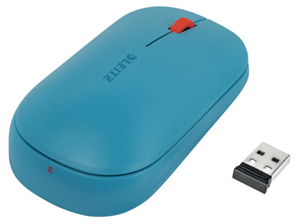 Leitz Cosy – Maus – Kabellos (Bluetooth/2,4 GHz), beidhändig, Blau