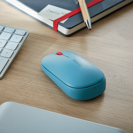 Leitz Cosy – Maus – Kabellos (Bluetooth/2,4 GHz), beidhändig, Blau