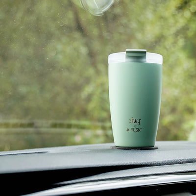 Silwy Thermobecher – 350 ml, Grün, Magnet-Thermobecher