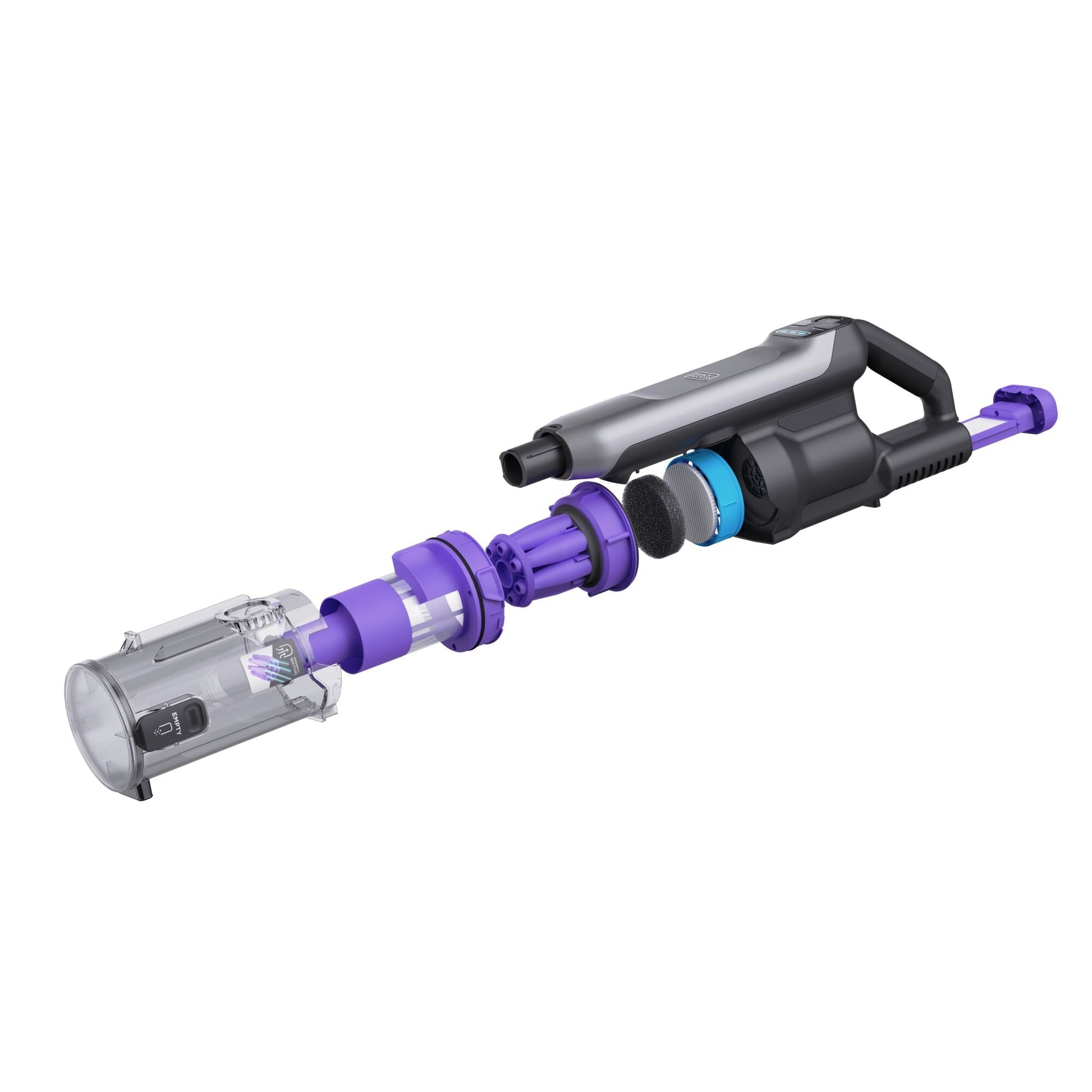 Black & Decker BLACK+DECKER Stielsauger BHFEA640WG – 4000 mAh, 0,8 l, Akkubetrieb, 2 Stufen