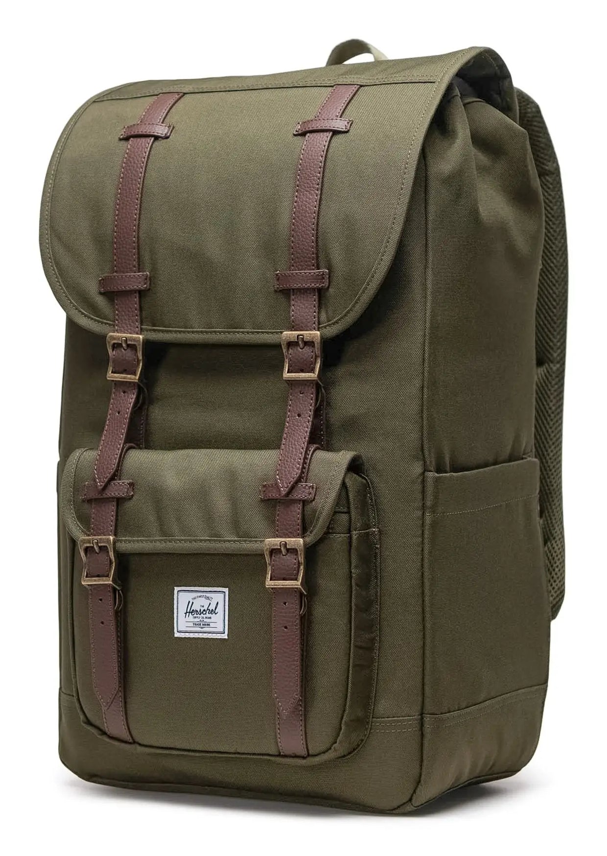 Herschel Little America – Freizeit-Rucksack – 30 l, recyceltes Material, olivgrün