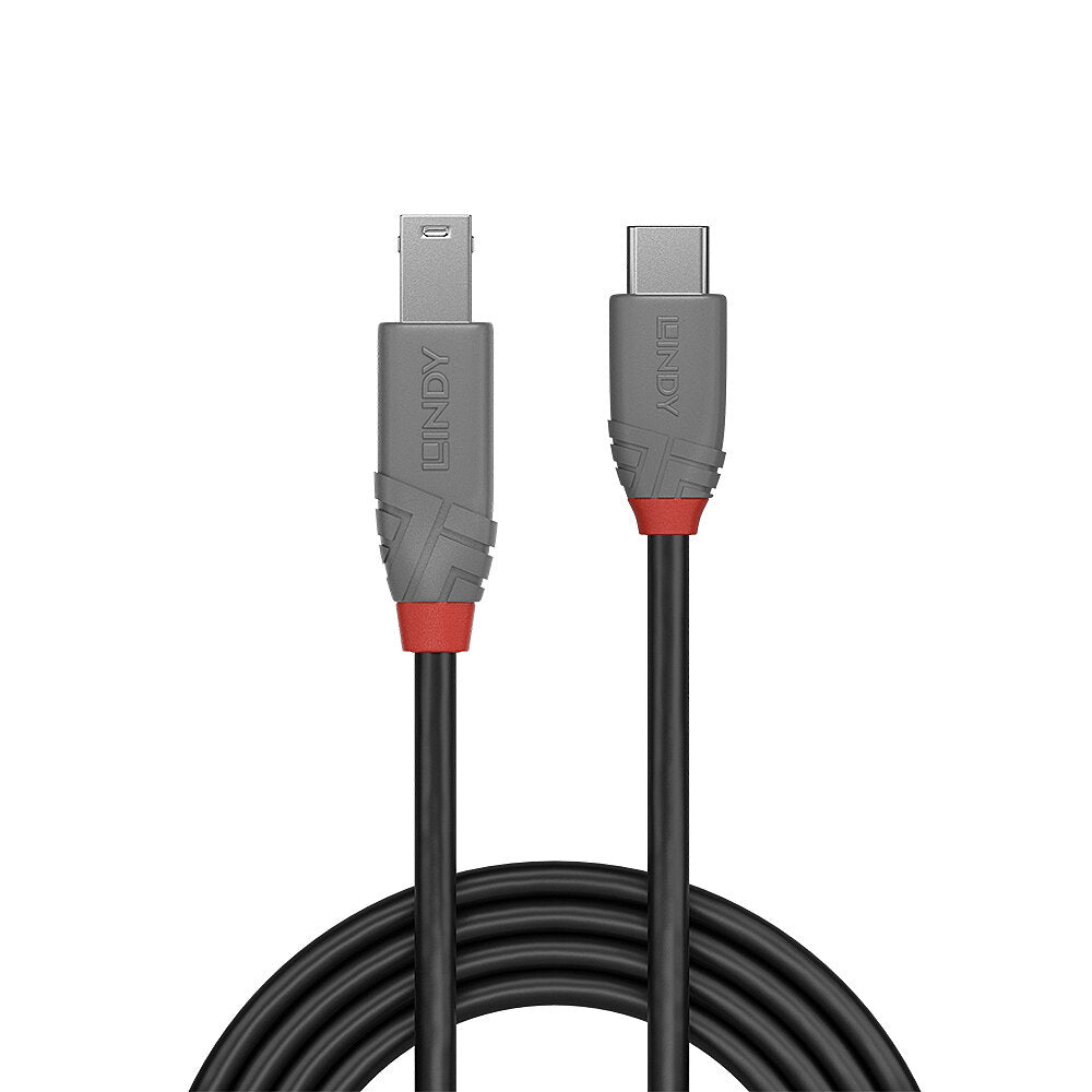 Lindy USB-Kabel, USB-C zu USB-B, 0,5 m, USB 3