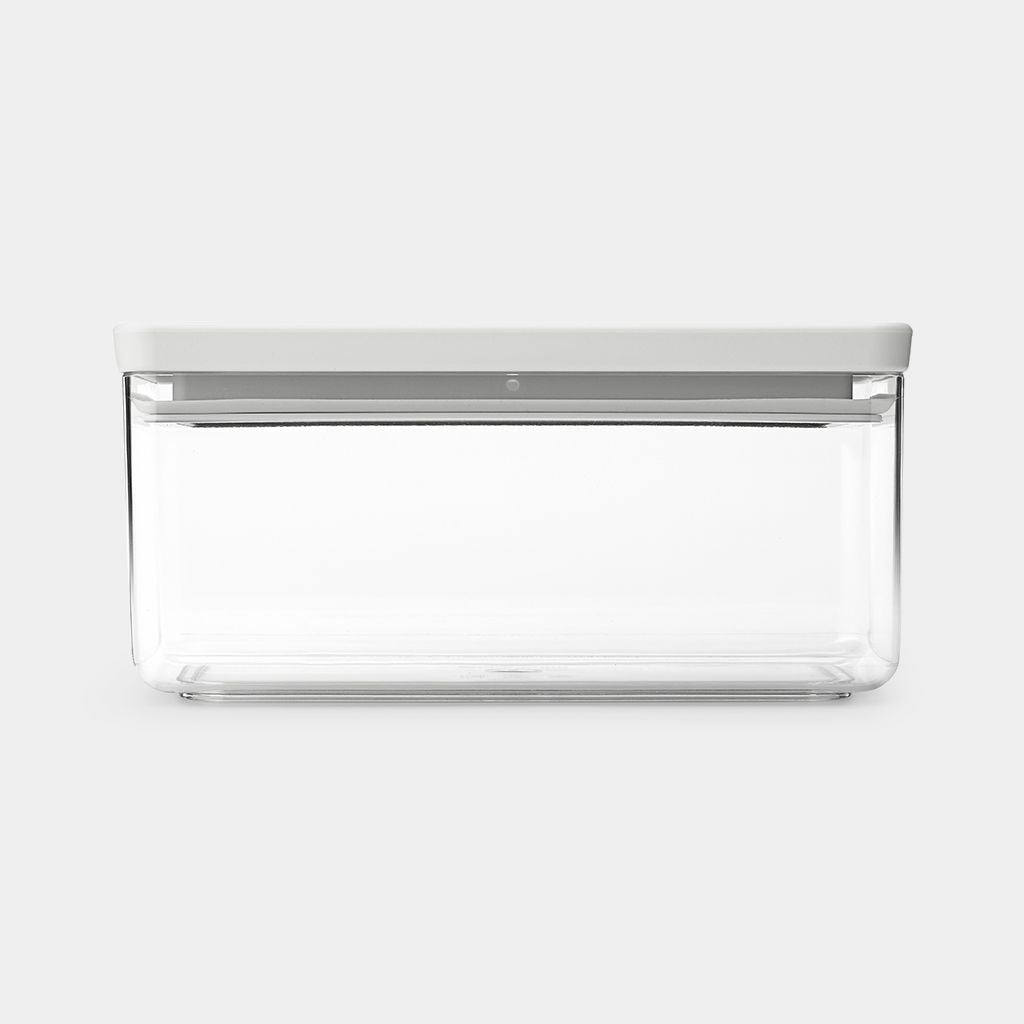 Brabantia Tasty+ – Vorratsdose 1,5 l, 22,1 × 11,1 × 10,6 cm, Kunststoff, hellgrau/transparent