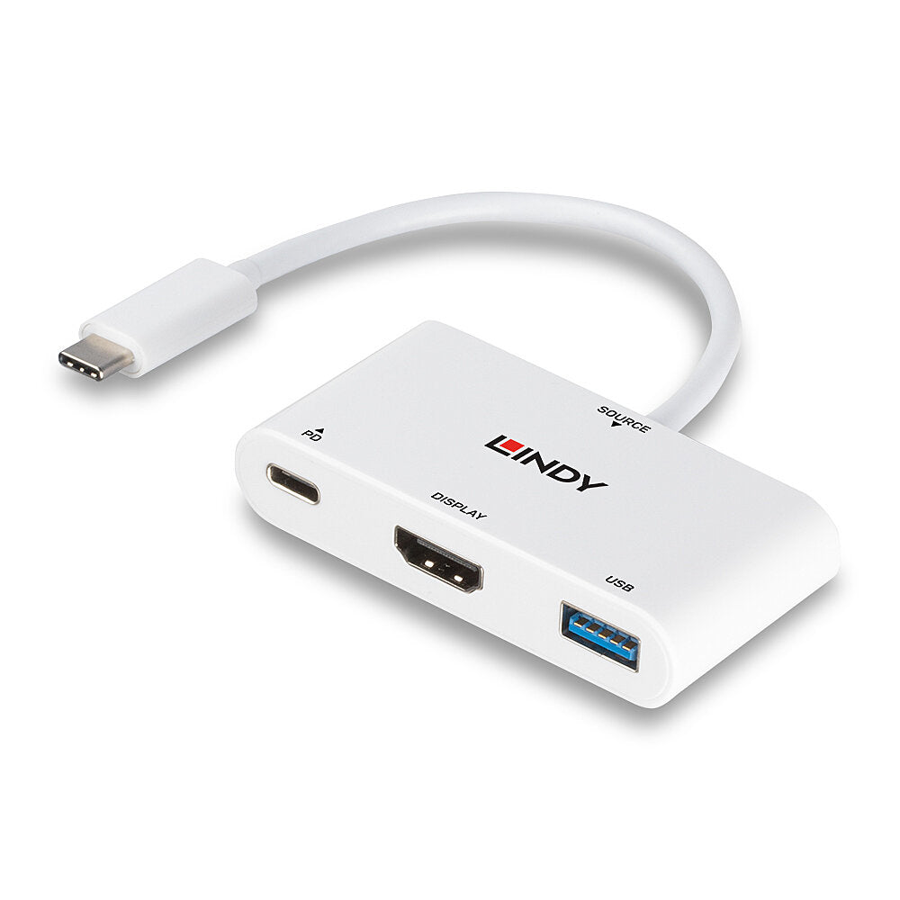 Lindy 43340 Adapter USB-C zu HDMI – 4K (3840 × 2160), HDMI 1.4, HDCP 1.4, Weiss