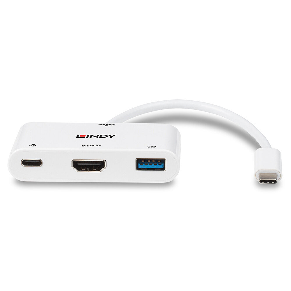 Lindy 43340 Adapter USB-C zu HDMI – 4K (3840 × 2160), HDMI 1.4, HDCP 1.4, Weiss