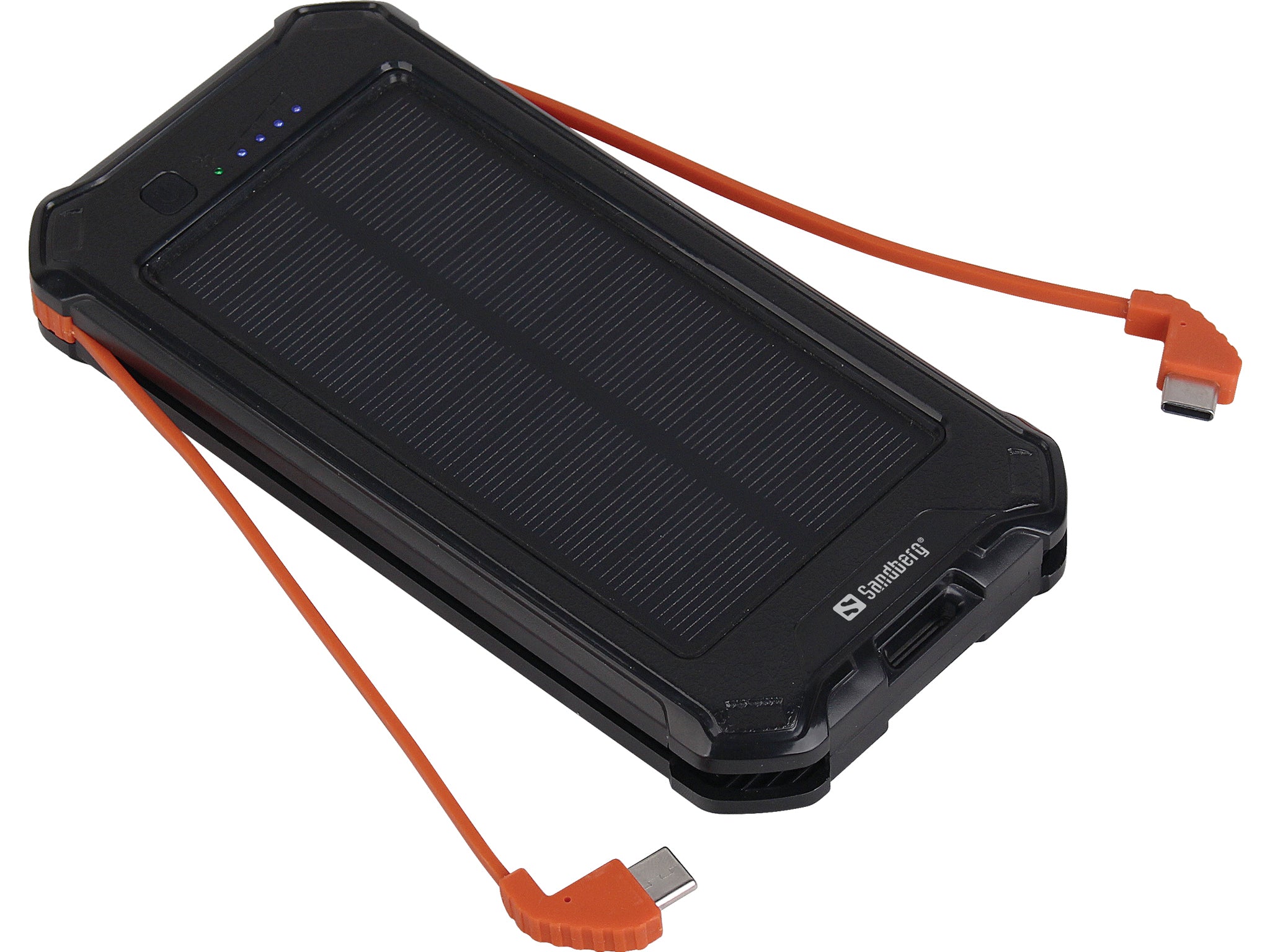 Sandberg Solar-Powerbank 10'000 mAh – 2× USB-C, 1× USB-A, schwarz