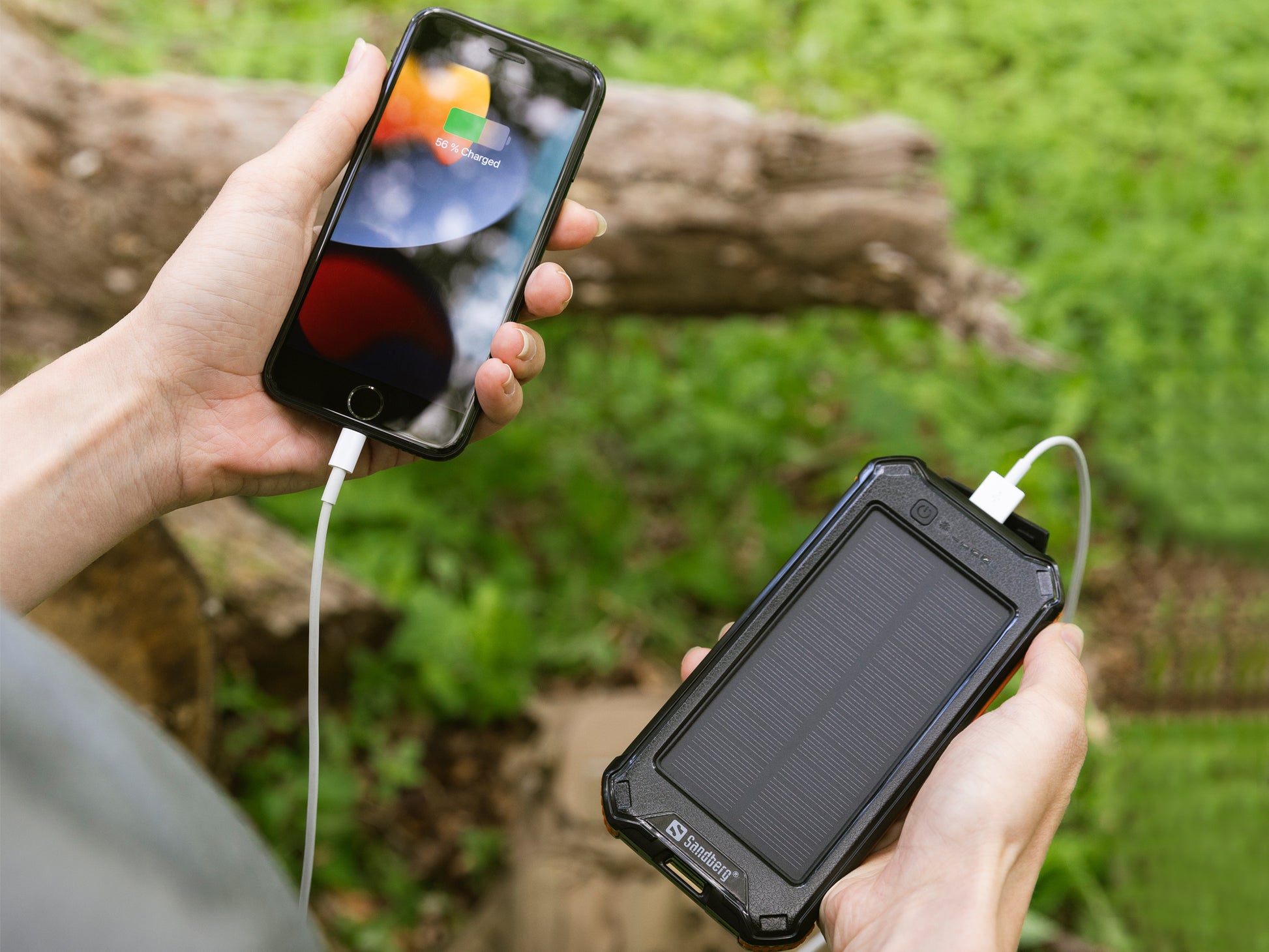 Sandberg Solar-Powerbank 10'000 mAh – 2× USB-C, 1× USB-A, schwarz