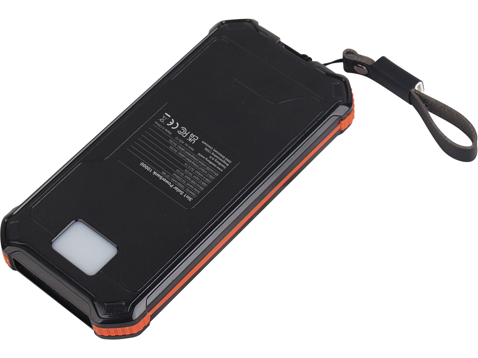 Sandberg Solar-Powerbank 10'000 mAh – 2× USB-C, 1× USB-A, schwarz