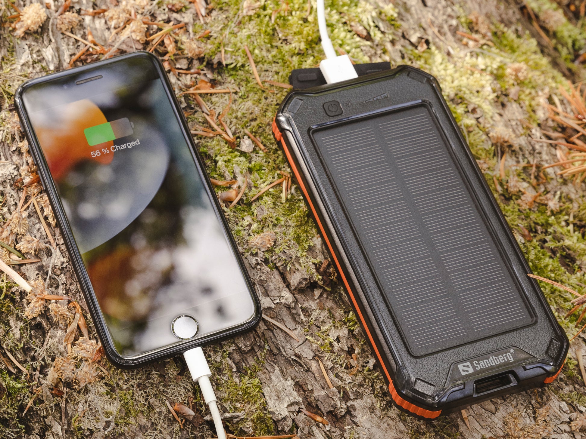 Sandberg Solar-Powerbank 10'000 mAh – 2× USB-C, 1× USB-A, schwarz