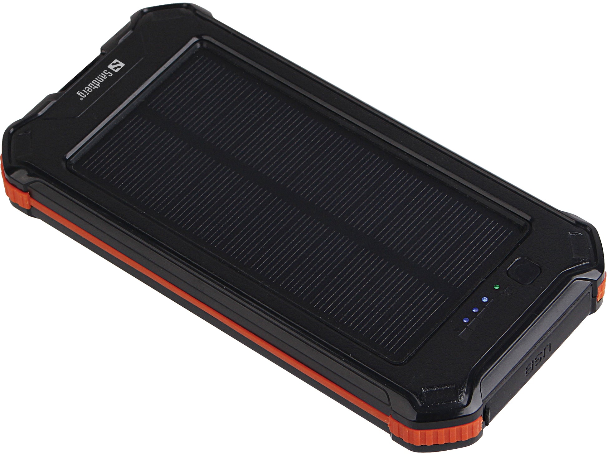 Sandberg Solar-Powerbank 10'000 mAh – 2× USB-C, 1× USB-A, schwarz