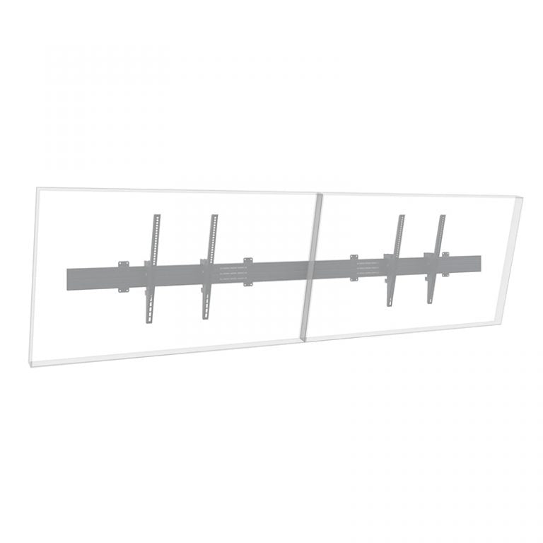 Hagor Wandhalterung – Neigbar – 75–86" – VESA 200×100–800×600 – bis 100 kg, für 2 Displays – Schwarz