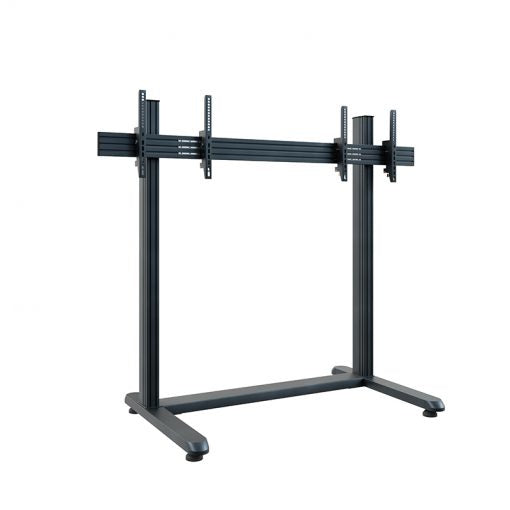 Hagor Bodenständer – 55–65" – VESA 200×100–800×400 – bis 50 kg, für 2 Displays, Höhenverstellbar