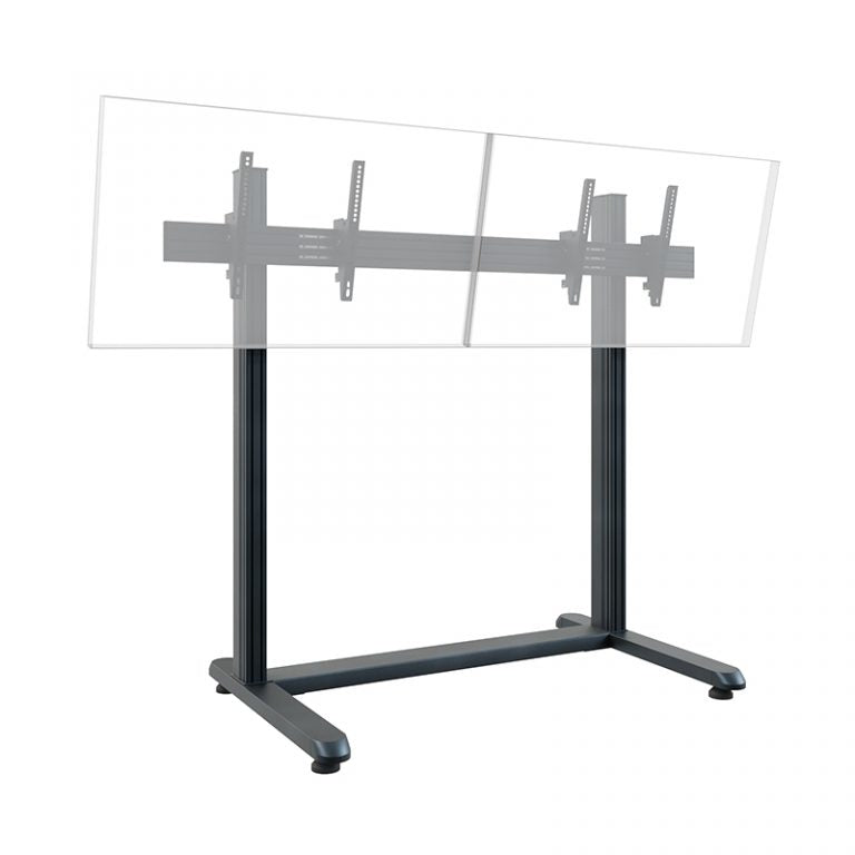 Hagor Bodenständer – 55–65" – VESA 200×100–800×400 – bis 50 kg, für 2 Displays, Höhenverstellbar