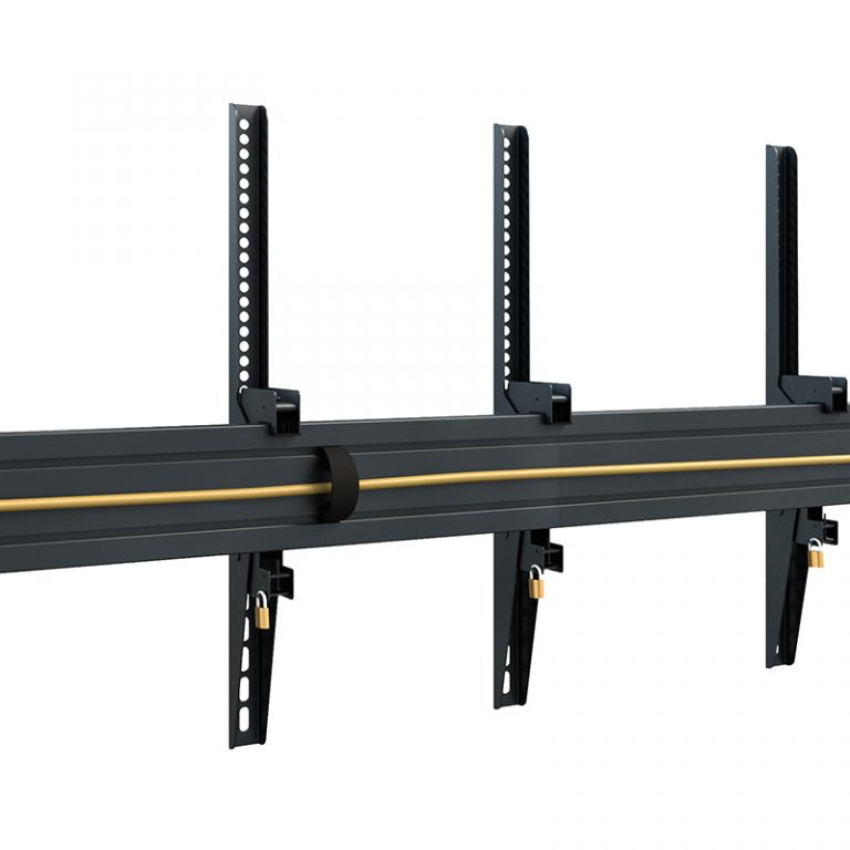 Hagor Deckenhalterung – 46–65" – VESA 200×100–400×600 – bis 160 kg, für 4 Displays, neigbar – Schwarz