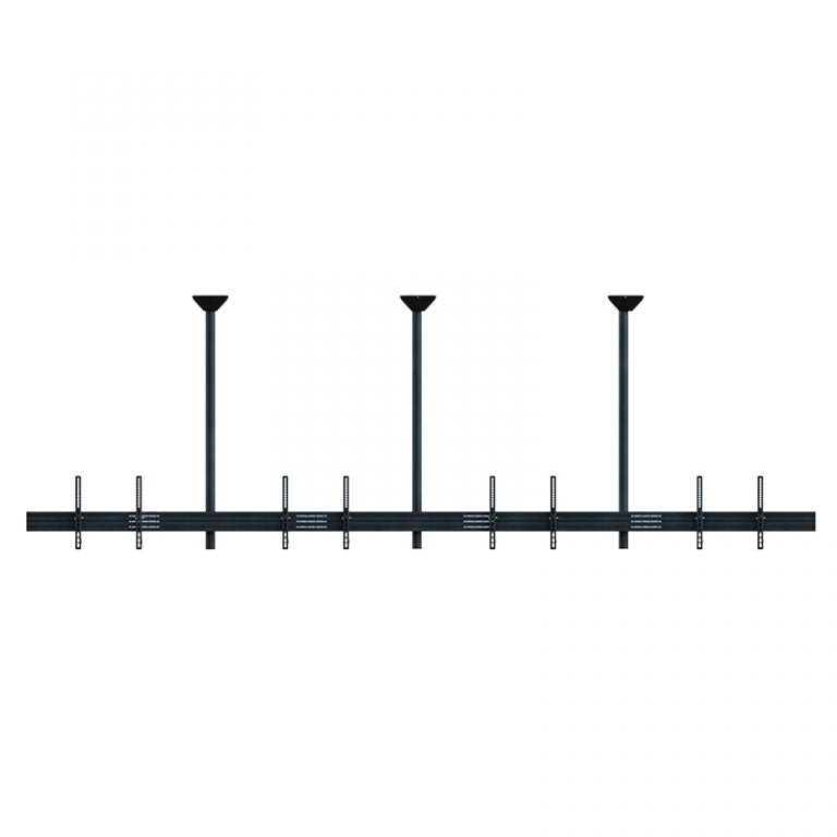 Hagor Deckenhalterung – 46–65" – VESA 200×200–600×400 – bis 40 kg, neigbar, für 4 Displays – CPS D4L