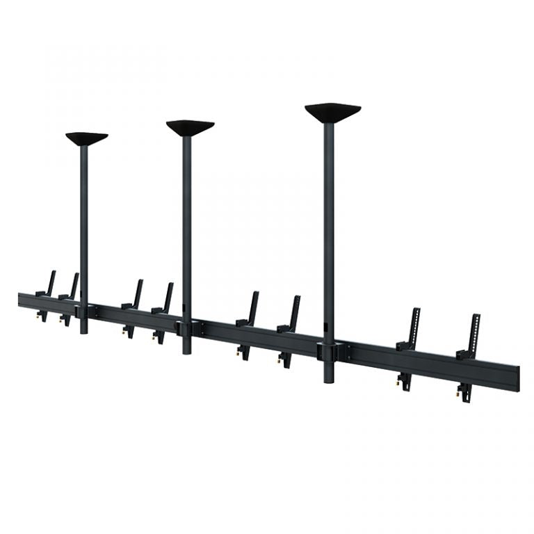 Hagor Deckenhalterung – 46–65" – VESA 200×200–600×400 – bis 40 kg, neigbar, für 4 Displays – CPS D4L