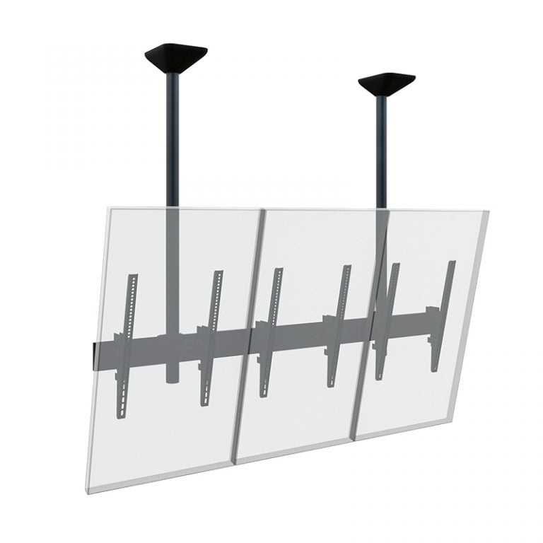 Hagor Deckenhalterung – neigbar – 46–65" – VESA 200×100–400×600 – bis 120 kg, für 3 Displays – CPS D3P