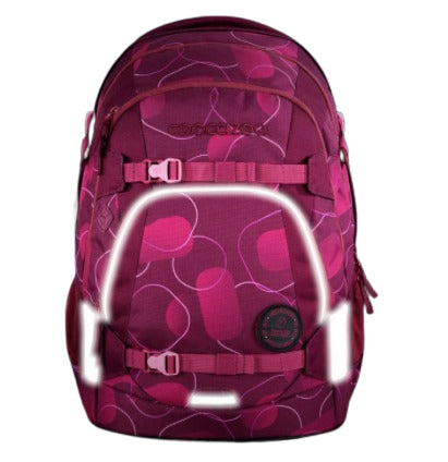 Coocazoo MATE – Schulrucksack, Berry Bubbles, 30 l, 30×44×23 cm, mit Hüftgurt