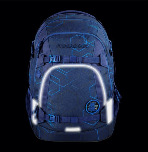 Coocazoo Schulrucksack Mate – Blue Motion – Blau – 30 l, 30,0×44,0×23,0 cm – Recycelte Materialien