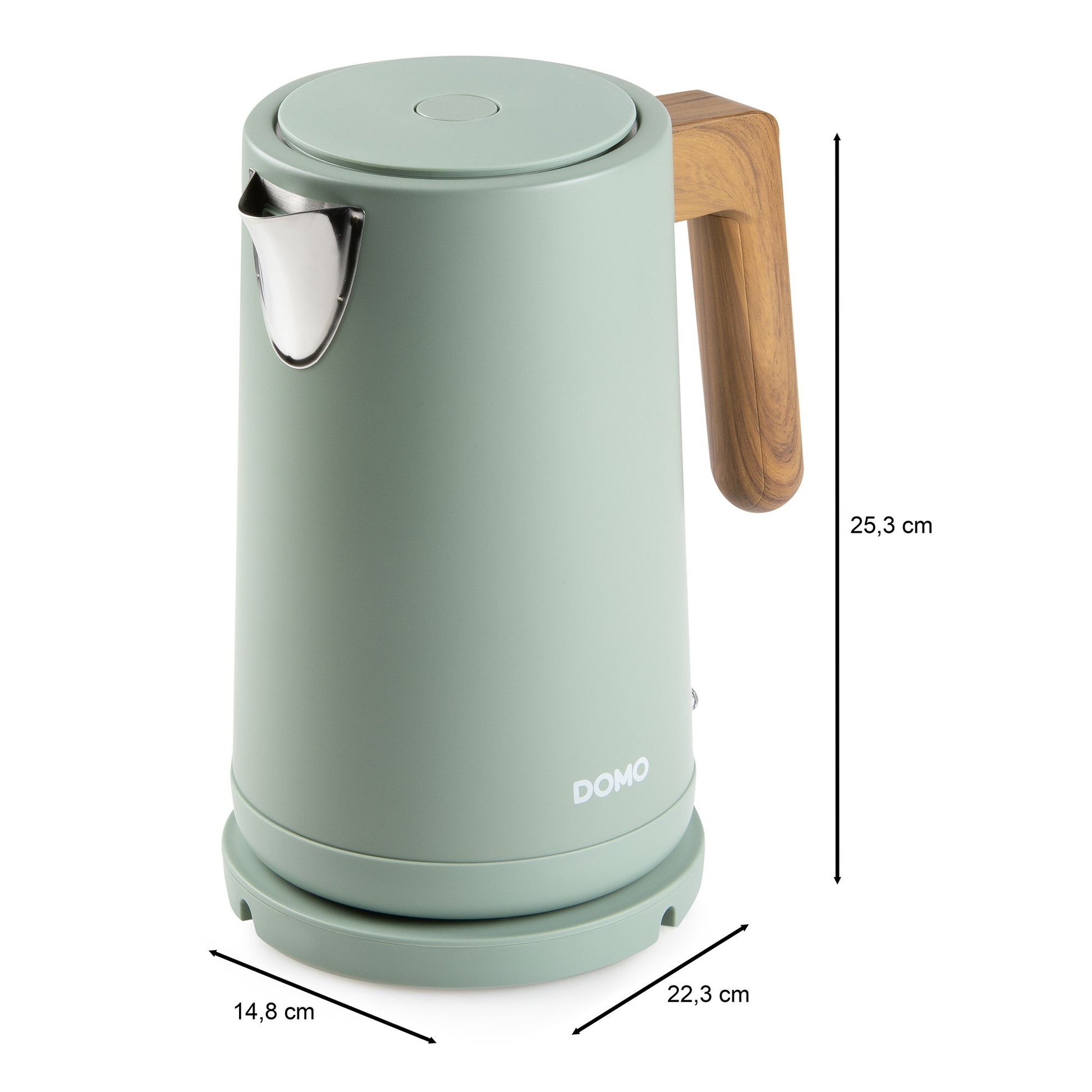 Domo Wasserkocher – 1,7 l, Kunststoff, Salbei, DO9282WK