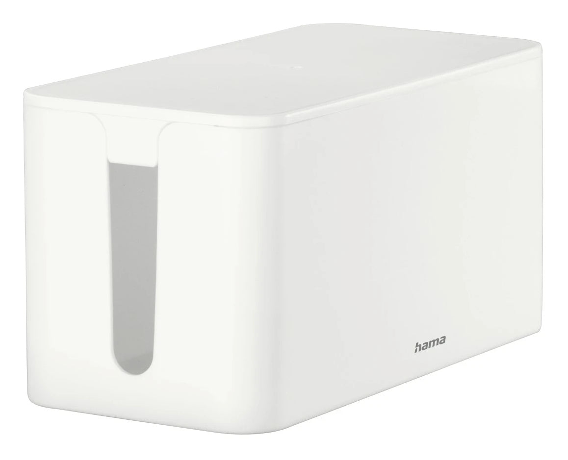 Hama Kabelbox – 230 × 118 × 115 mm, Kunststoff, Weiss, für Kabel bis Ø 15 mm