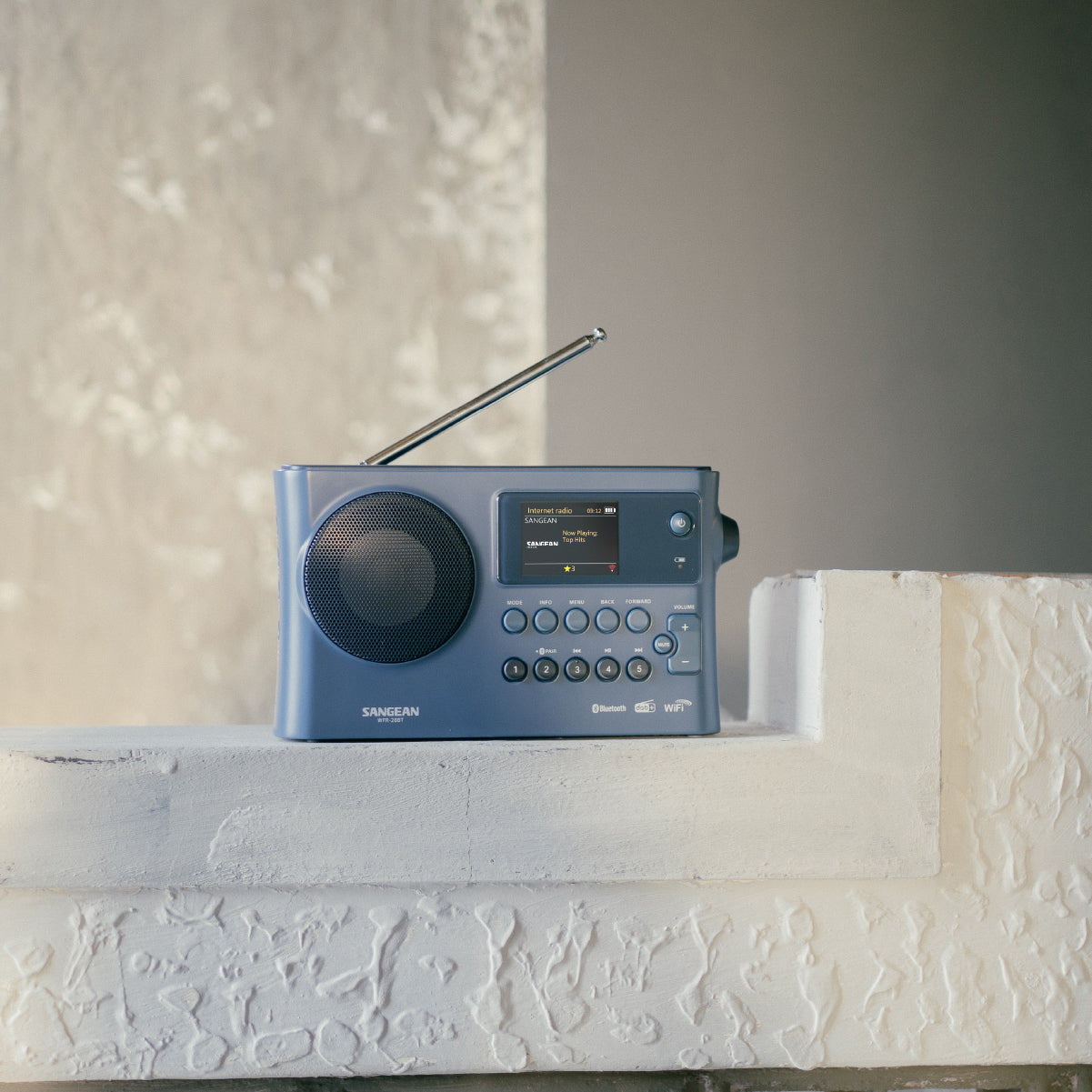 Sangean WFR-28BT – Internetradio, DAB+/UKW, Bluetooth, WLAN – Dunkelblau