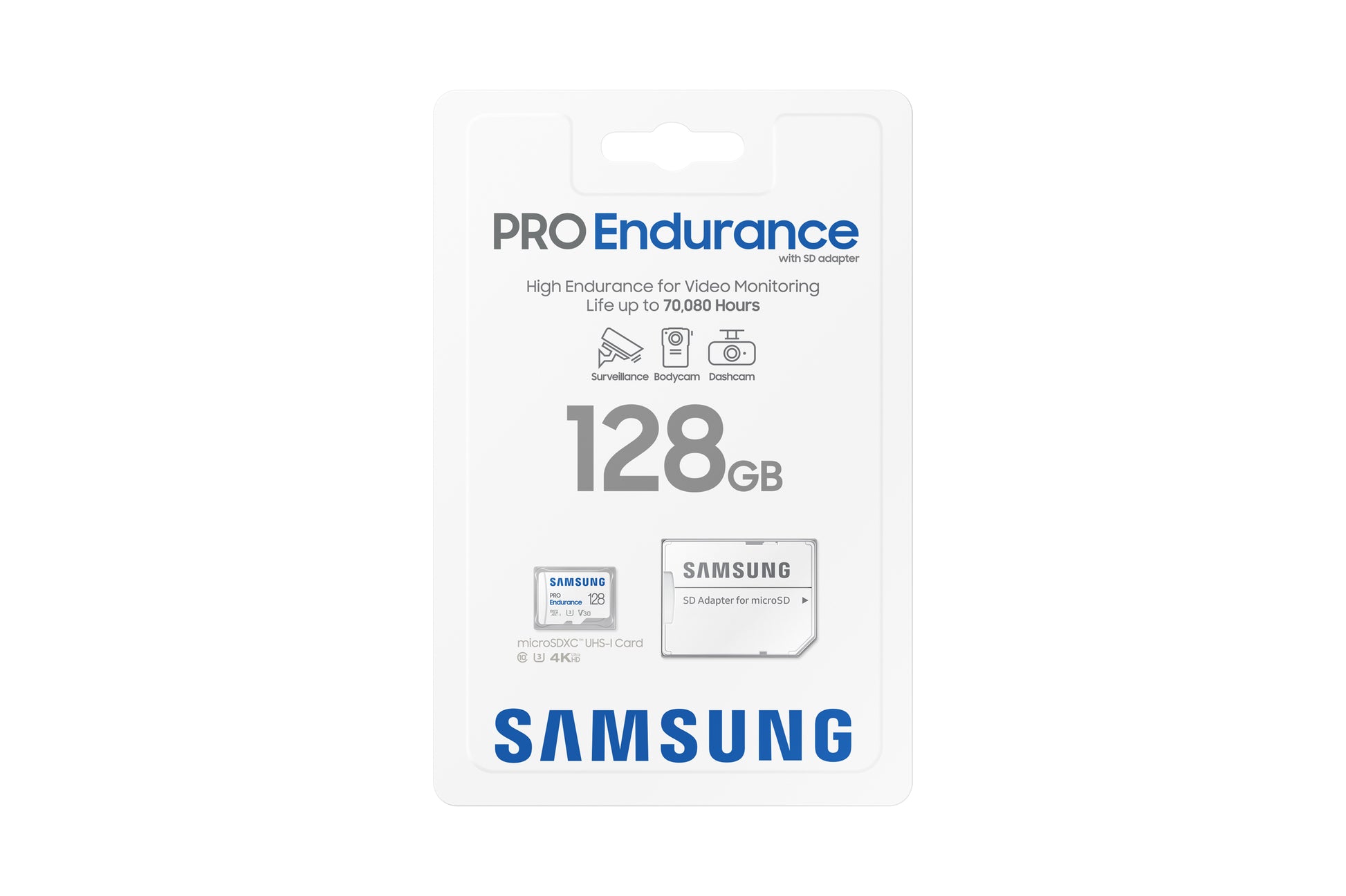 Samsung MB-MJ128K microSDXC 128 GB – UHS-I, Klasse 10, U1, V30, 100/40 MB/s, 1er Pack
