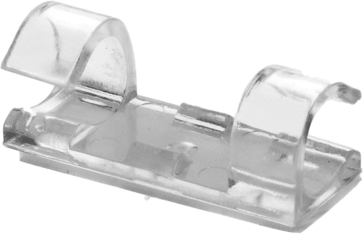 Max Hauri AG Max Hauri Kabelhalter, selbstklebend, Ø bis 10 mm, 14er-Pack – transparent