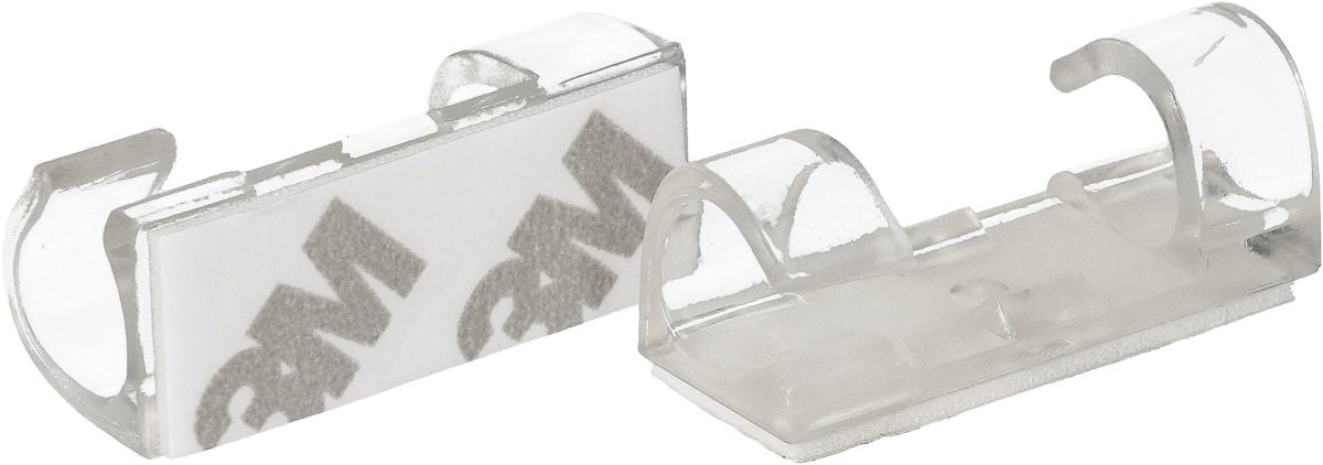 Max Hauri AG Max Hauri Kabelhalter, selbstklebend, Ø bis 10 mm, 14er-Pack – transparent