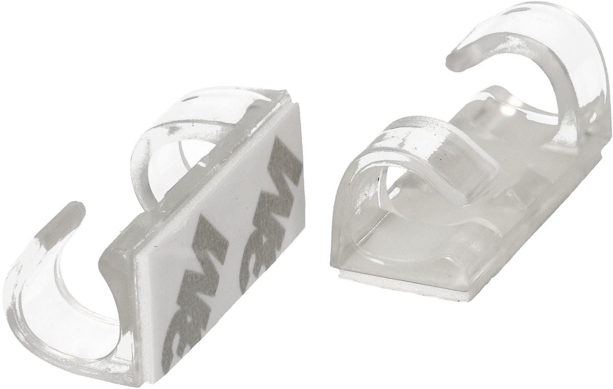 Max Hauri AG Max Hauri Kabelhalter, selbstklebend, Ø bis 10 mm, 14er-Pack – transparent