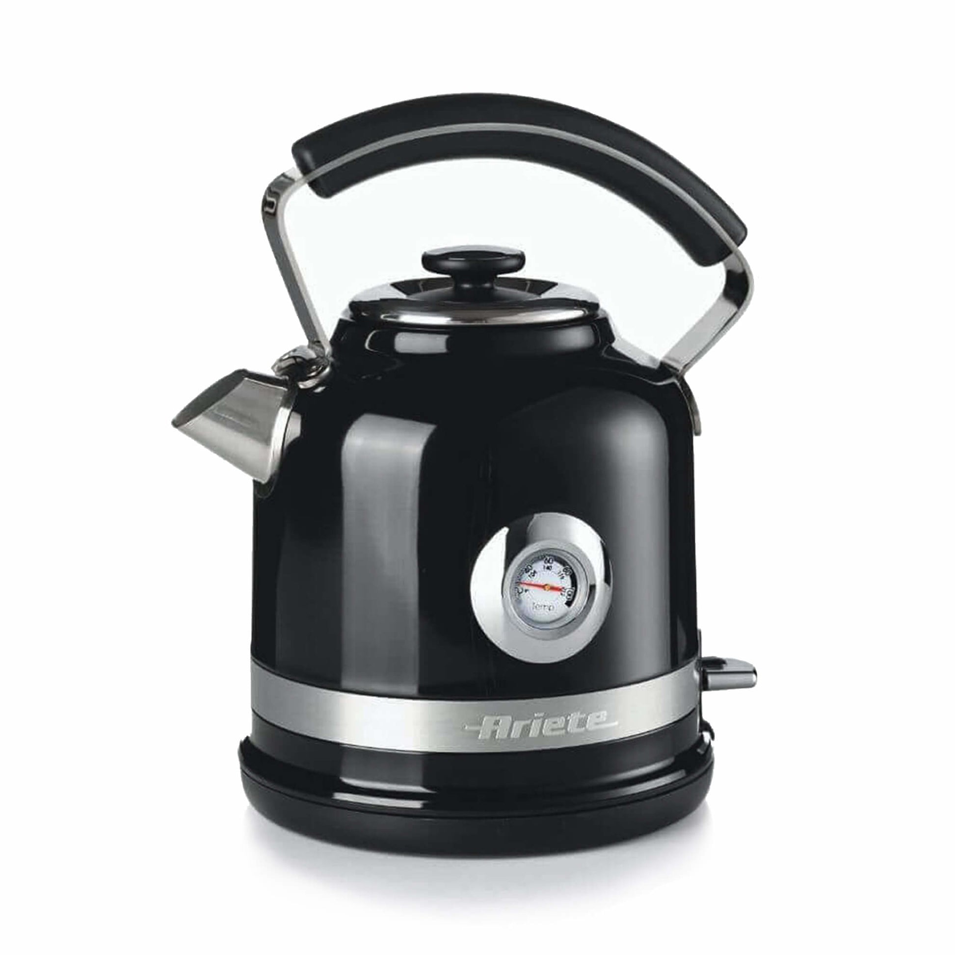 Ariete Wasserkocher – 1,5 l, Edelstahl, Schwarz, ARI-2854-MOD-BK
