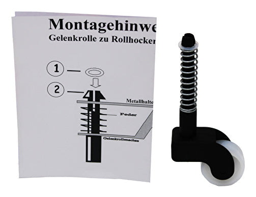 Wedo Ersatzrolle – für Rollhocker Carfa und Q-Connect, Grau, Kunststoff
