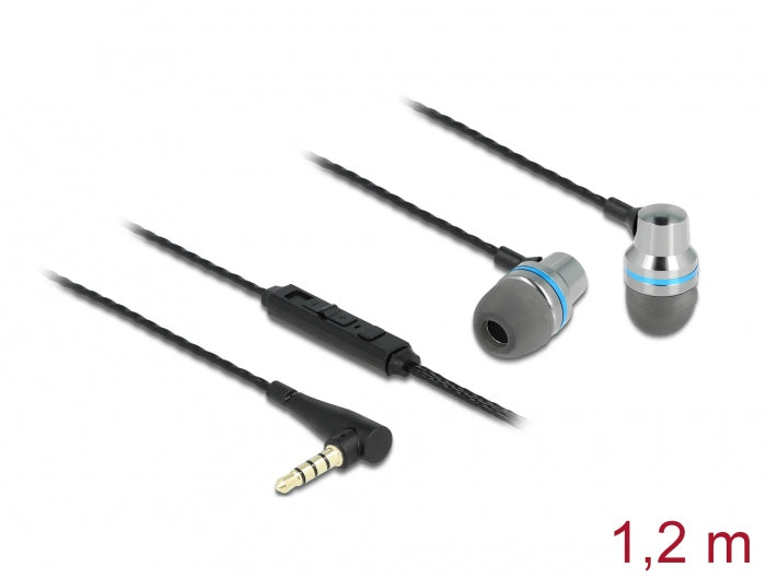 DeLOCK Travel Kit 1 Sound Edition In-Ear Headset – 3,5 mm Klinke, Grau